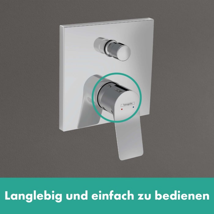hansgrohe Vivenis Einhebel-Wannenarmatur Unterputz mit integrierter Sicherungskombination