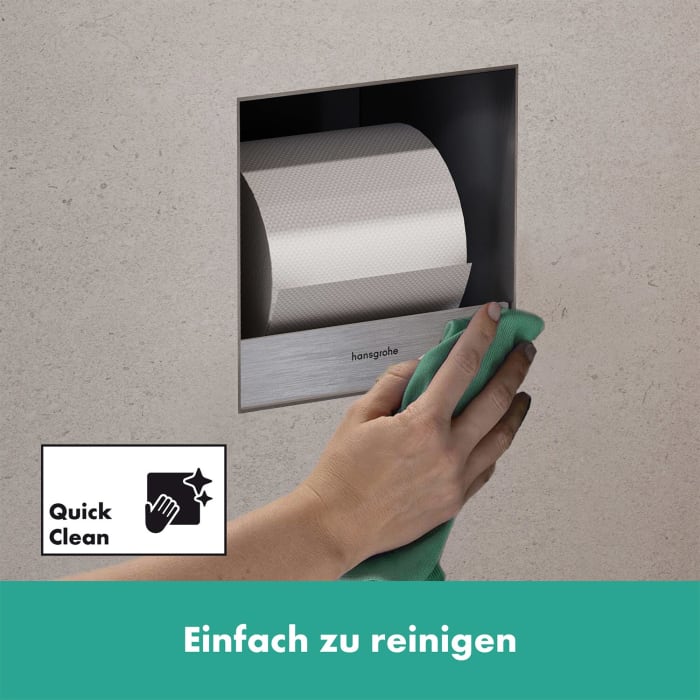 hansgrohe XtraStoris Original Einbau-Toilettenpapierhalter rahmenlos 15 x 14 x 15 cm