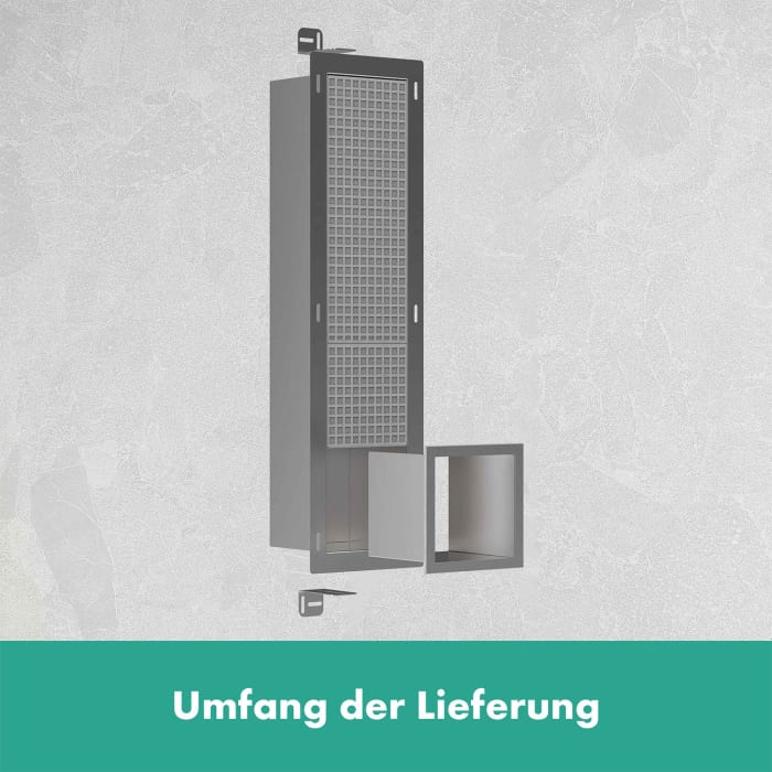 hansgrohe XtraStoris Original Einbau Toilettenpapierhalter mit Vorratsbehälter für 6 Rollen