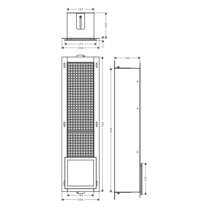hansgrohe XtraStoris Original Einbau Toilettenpapierhalter mit Vorratsbehälter für 6 Rollen