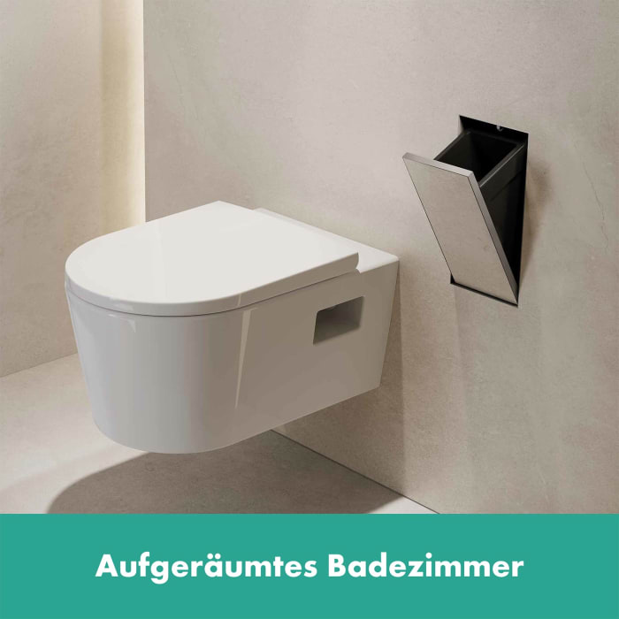 hansgrohe XtraStoris Rock Einbau Abfalleimer mit befliesbarer Tür 300/150/140