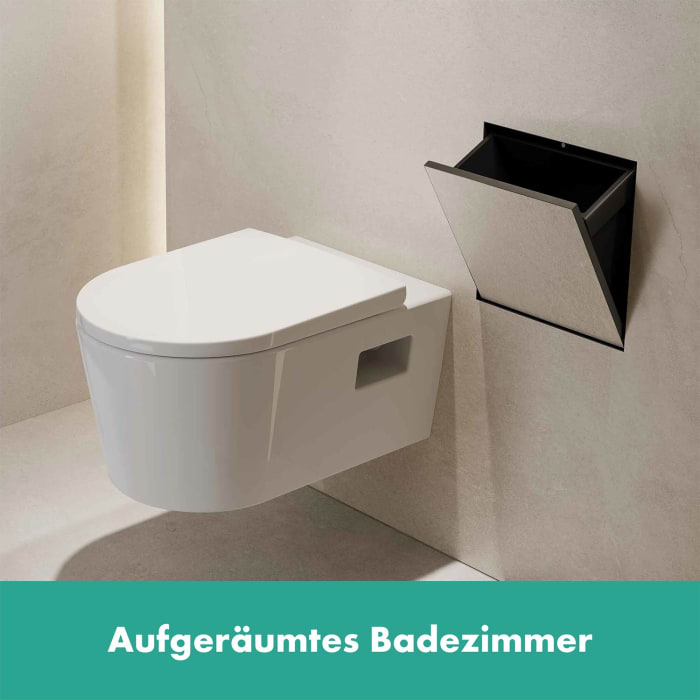 hansgrohe XtraStoris Rock Einbau Abfalleimer mit befliesbarer Tür 300/300/100