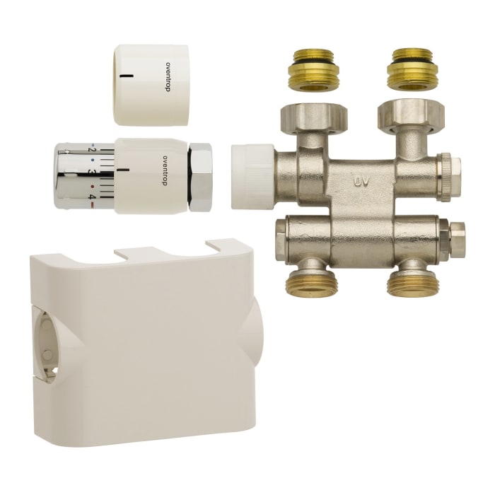 Oventrop Anschlussset Multiblock TF UNI SH weiss für Mittelanschluss