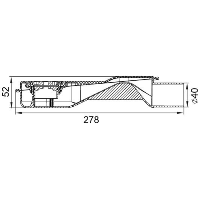 ACO ShowerDrain M+ Ablauf DN 40 Sperrwasserhöhe 2,5 cm