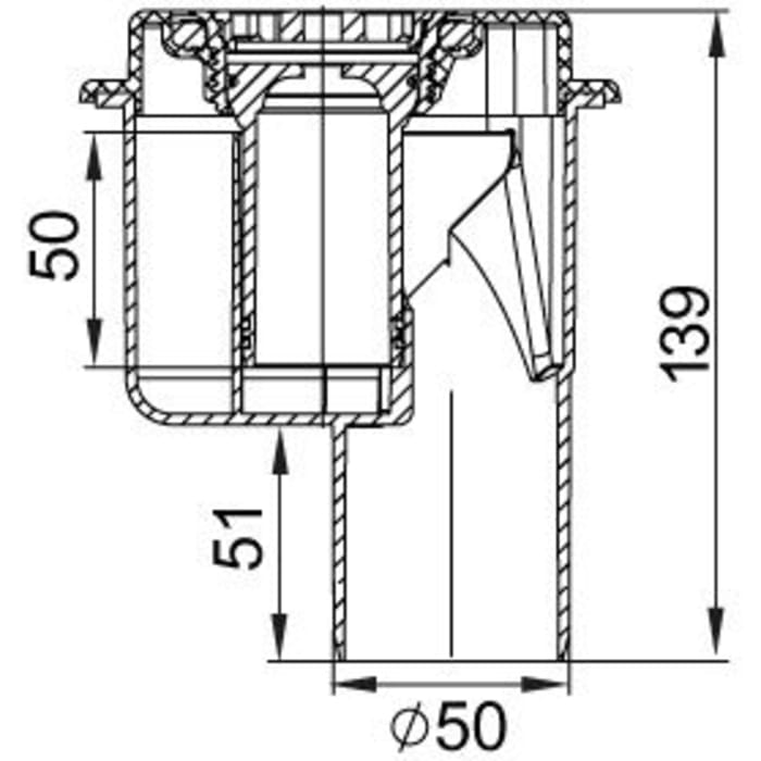 ACO ShowerDrain M+ Ablauf DN 50 Abgang senkrecht