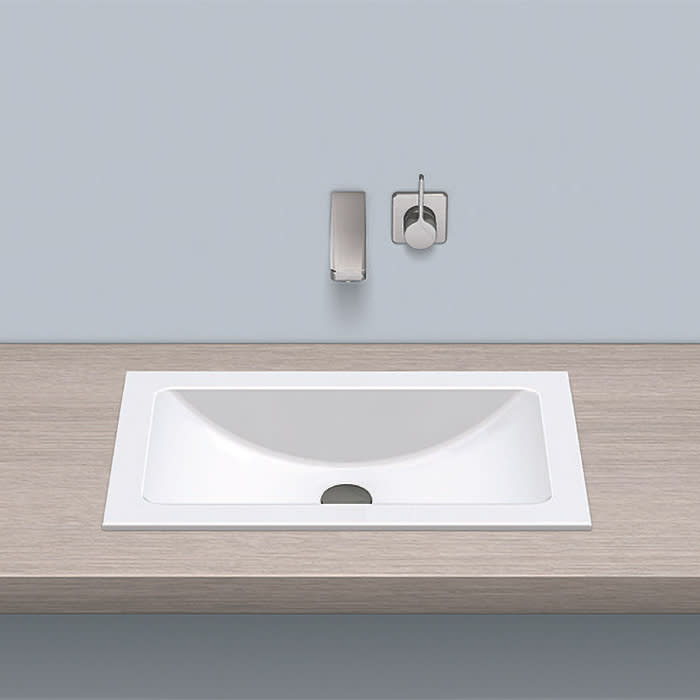 Alape Einbaubecken EB.R585, rechteckig 58,5 x 34,7 cm ohne Hahnloch, ohne Überlauf