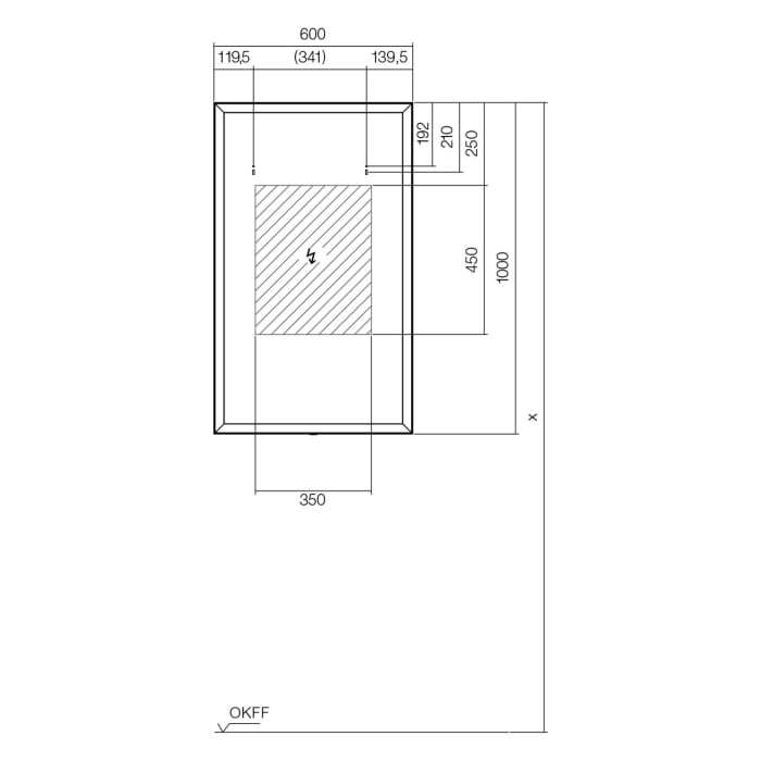 Alape Lichtspiegel, SP.FR600.S1 60 x 100 cm
