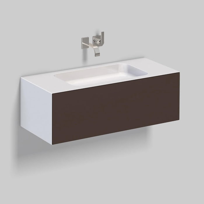 Alape Folio4 Waschplatz 100,4 x 45 cm, ohne Hahnloch