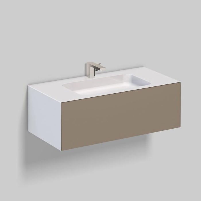 Alape Folio3 Waschplatz 100,4 x 50 cm, mit 1 Hahnloch