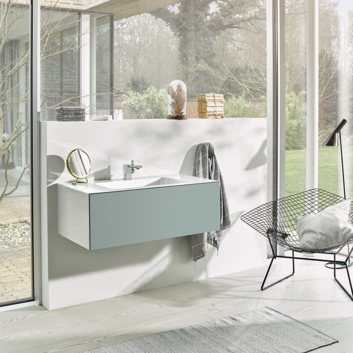 Alape Folio3 Waschplatz 100,4 x 50 cm, mit 1 Hahnloch