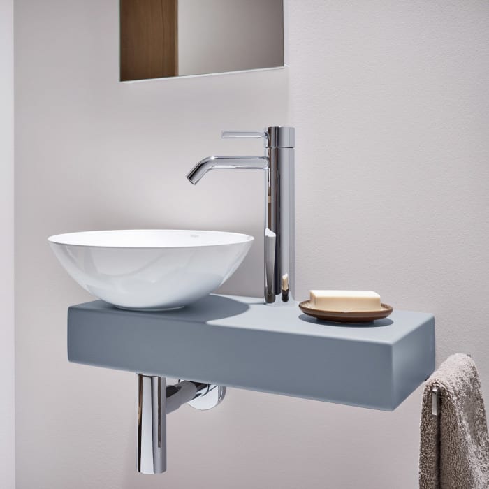 Alape Piccolo Novo Waschplatz WP.PN1, 30 cm Ø Schalenbecken links