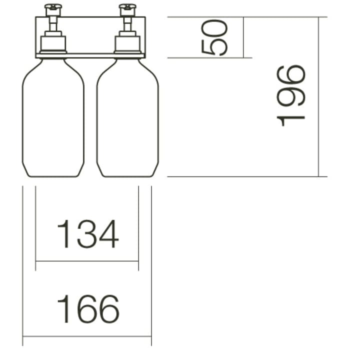 Alape Assist Duschablage inkl. 2 Lotionspender AS.134.LO2