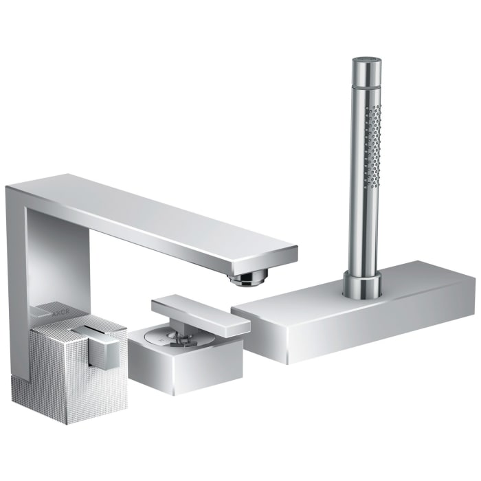 AXOR Edge 3-Loch Einhebel-Wannenrandmischer - Diamantenschliff