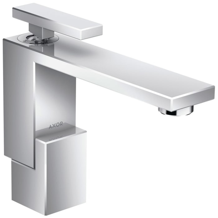 AXOR Edge Einhebel-Waschtischmischer 130 mit Push-Open Ablaufgarnitur