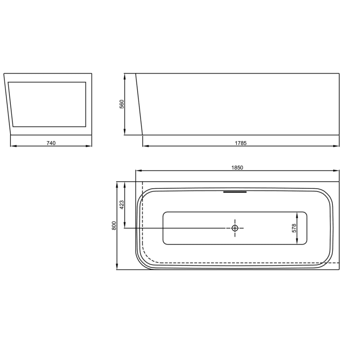 Bette BETTEART V Eckbadewanne Einbau rechts