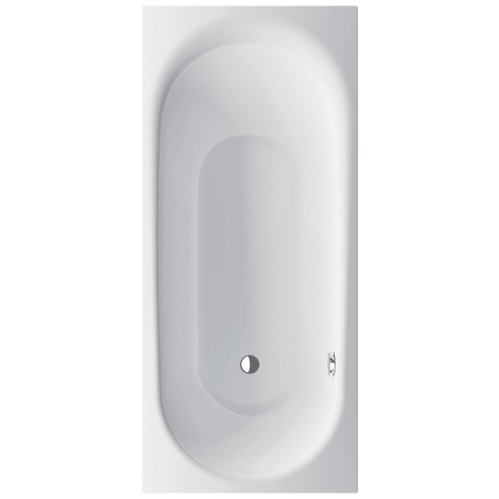 Bette Comodo Rechteck-Badewanne 180 x 80 cm, Überlauf hinten