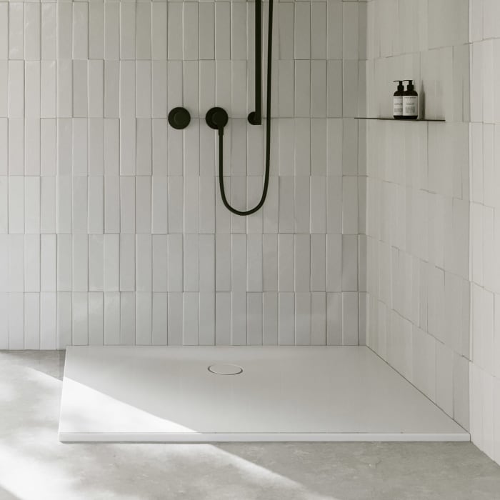 Bette BetteFloor Side Duschfläche 140 x 100 cm mit Minimum-Wannenträger