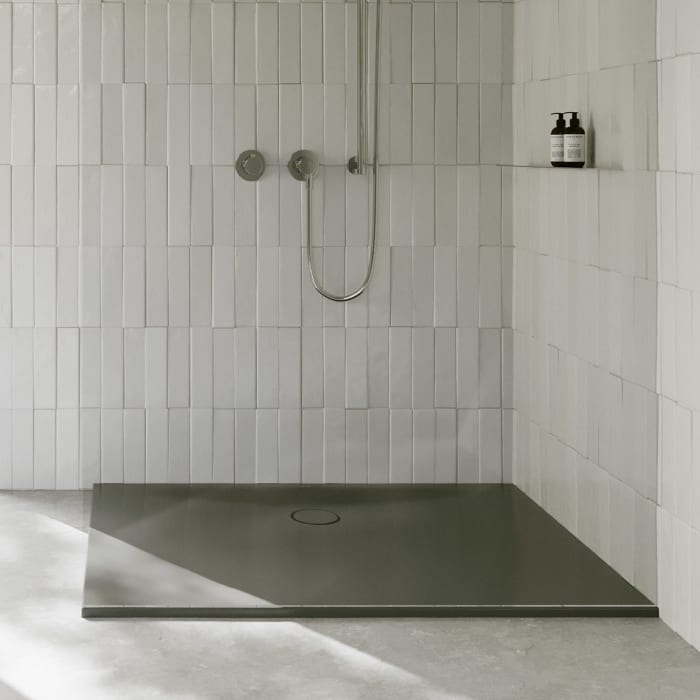 Bette BetteFloor Side Duschfläche 140 x 100 cm mit BetteGlasur® Plus und Minimum-Wannenträger