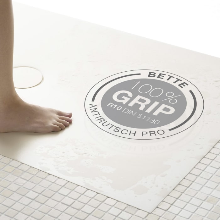 Bette Supra Duschwanne extraflach 140 x 100 x 6,5 cm mit Antirutsch Pro