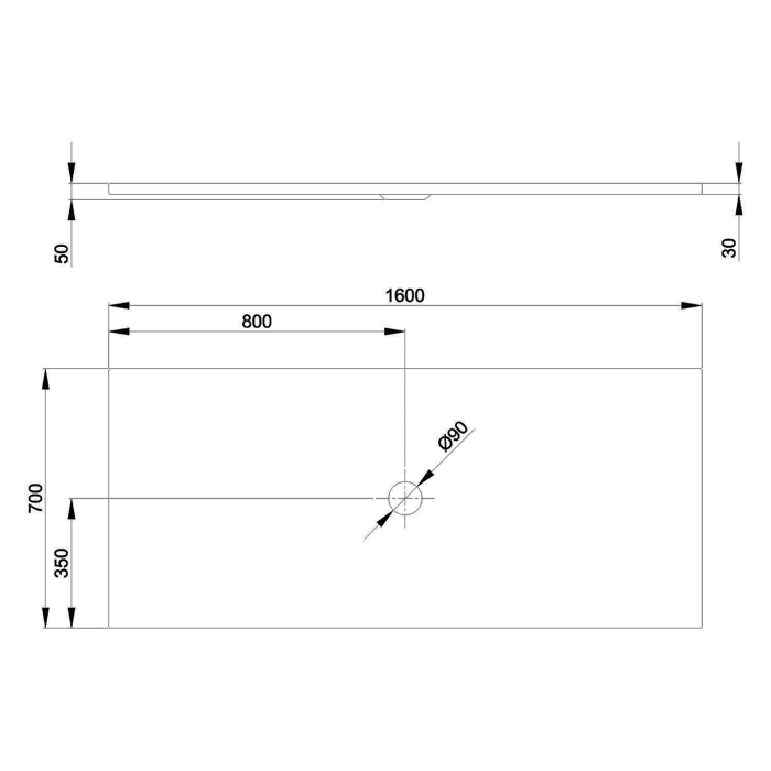 Bette BetteFloor Duschfläche 160 x 70 cm mit BetteAntirutsch Pro