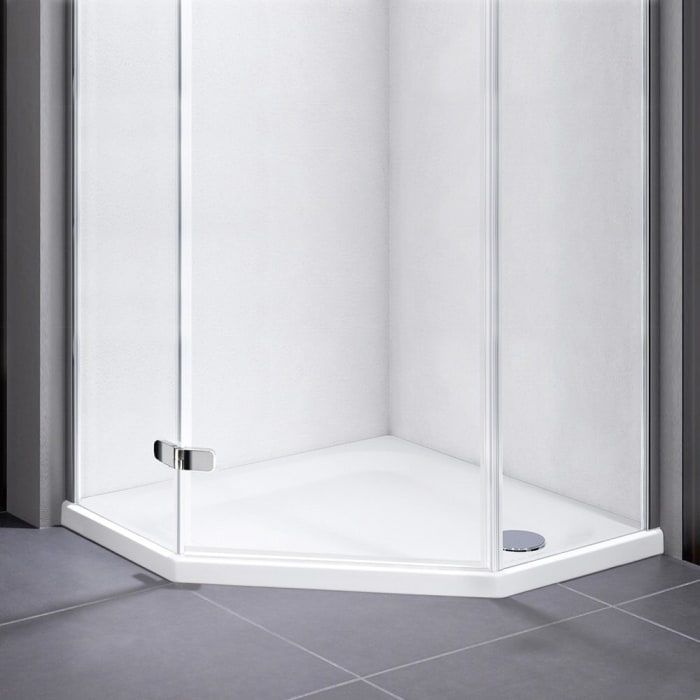 Bette Caro 5-Eck Duschwanne ohne Schürze 80 x 80 x 3,5 cm