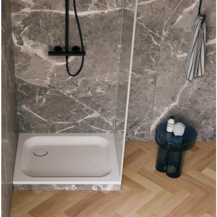 Bette Supra Duschwanne extraflach 90 x 70 x 6,5 cm mit Wannenträger