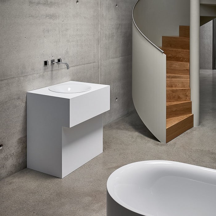 Bette BetteLux Oval Einbau-Waschtisch ohne Hahnloch 50 x 50 cm