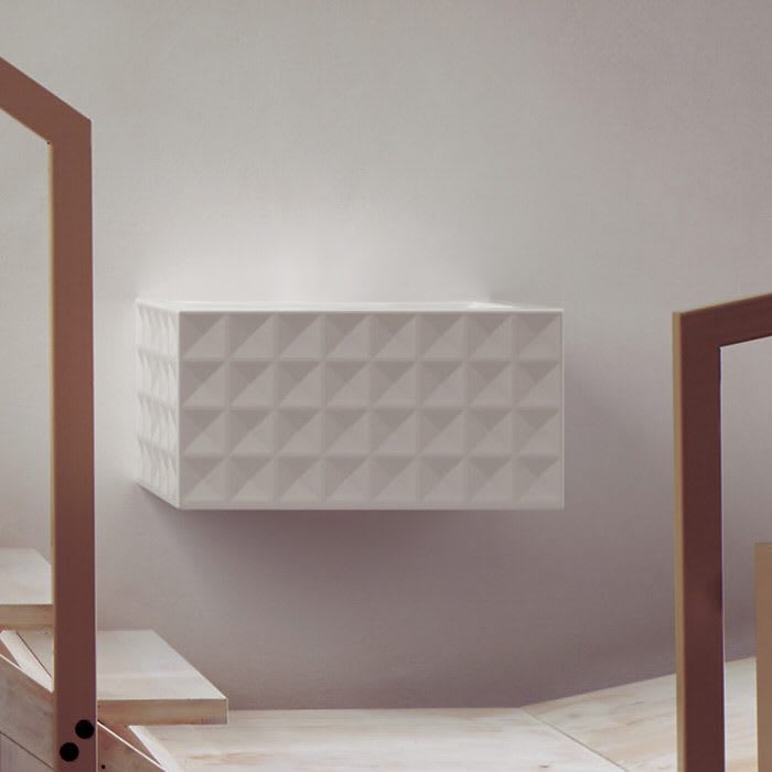 Bette BetteLoft Ornament Wand-Waschtisch 4-reihig ohne Hahnloch 81 x 51 x 42 cm