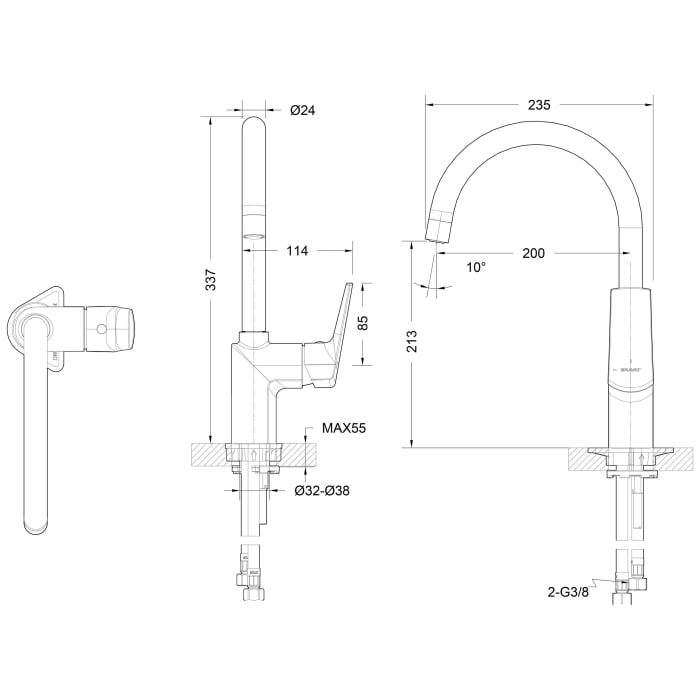 Bravat Valencia Spültischarmatur