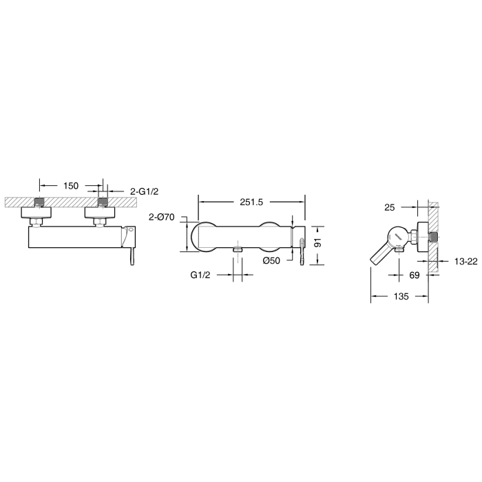 Bravat Chicago Brausearmatur