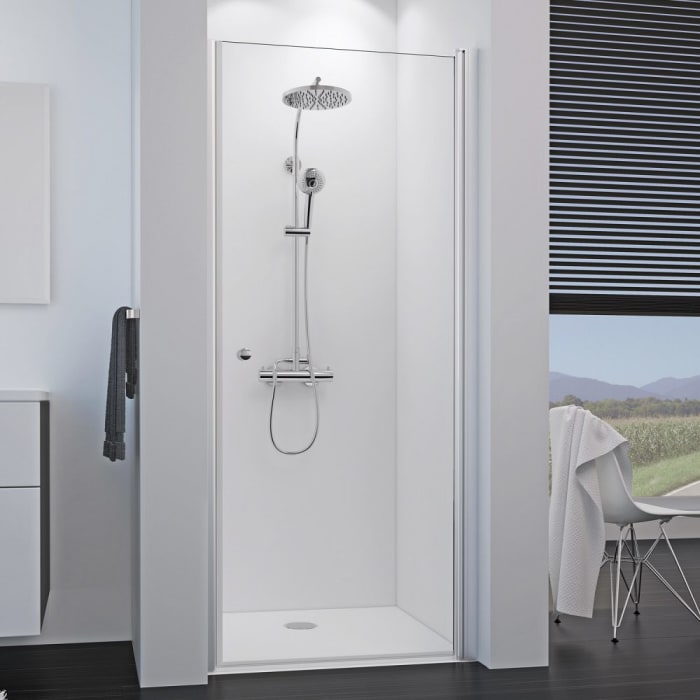 Breuer ELANA 8 Drehtür für Nische 90 cm, Anschlag rechts mit CER+ Beschichtung