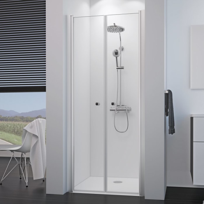 Breuer ELANA 8 Pendeltür für Nische 90 cm, mit CER+ Beschichtung