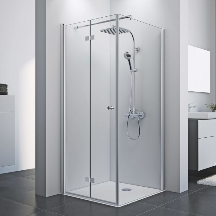 Breuer ELANA 8 Drehfalttür für Seitenwand 80 cm, Anschlag links mit CER+ Beschichtung