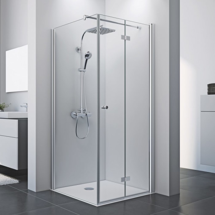 Breuer ELANA 8 Drehfalttür für Seitenwand 80 cm, Anschlag rechts mit CER+ Beschichtung