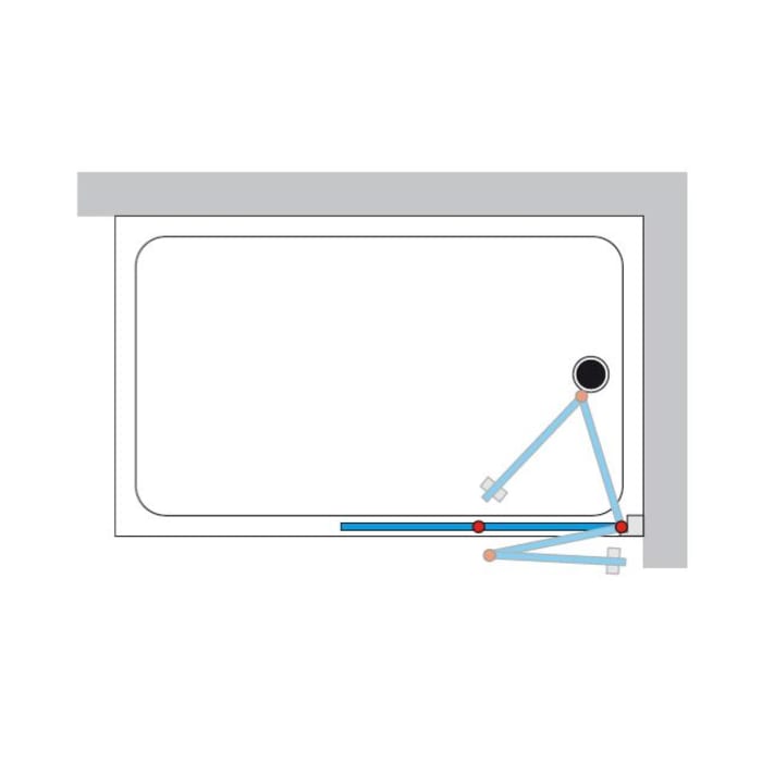 Breuer ELANA KOMFORT Badewannendrehfalttür BDFT 100 cm, mit CER+ Beschichtung