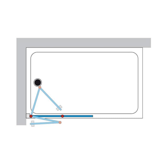 Breuer ELANA KOMFORT Badewannendrehfalttür BDFT 100 cm, mit CER+ Beschichtung