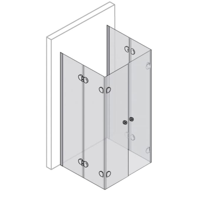 Breuer ELANA KOMFORT U-Kabine Drehfalttür 6-teilig