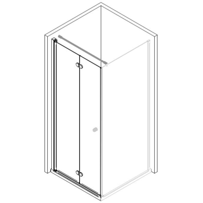 Breuer ELANA KOMFORT Drehfalttür für Seitenwand DFTSW 100 cm, Anschlag links mit CER+ Beschichtung