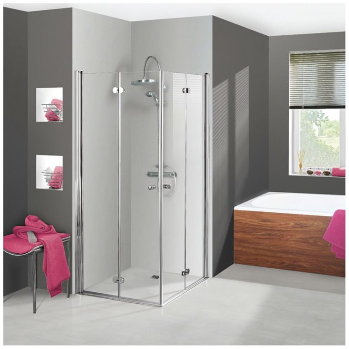 Breuer ELANA KOMFORT Dreh- und Faltdiagonaleinstieg DFTDE 90 x 75 cm, mit CER+ Beschichtung