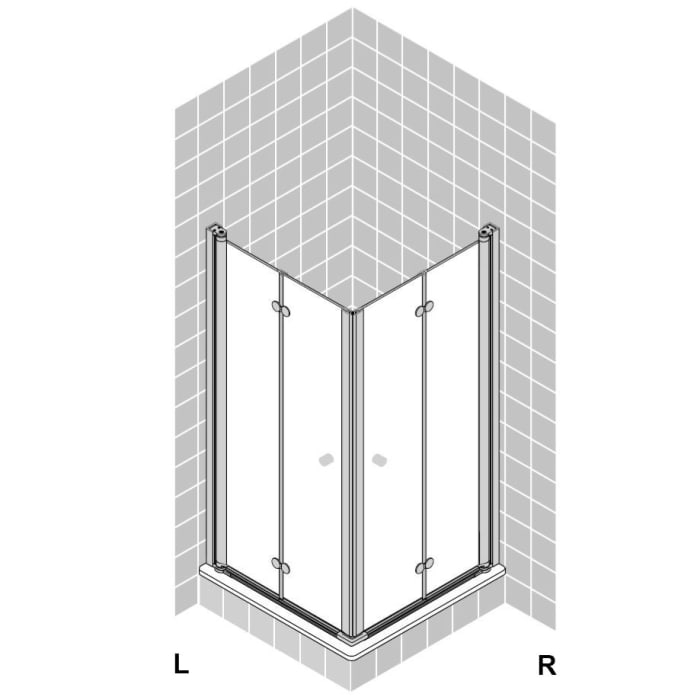 Breuer ELANA KOMFORT Dreh- und Faltdiagonaleinstieg DFTDE 80 x 75 cm