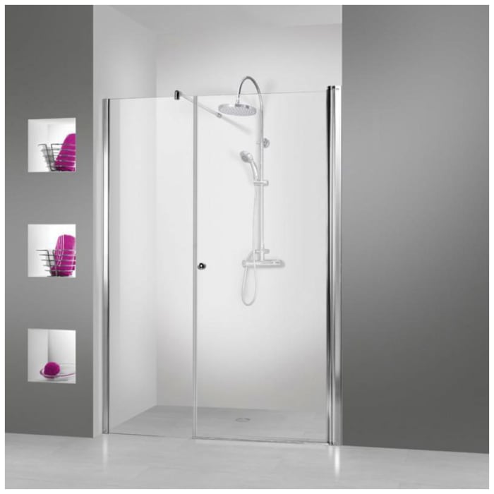 Breuer ELANA 6 Drehtür für Nische 120 cm Festteil Griffseite, Anschlag rechts mit CER+ Beschichtung