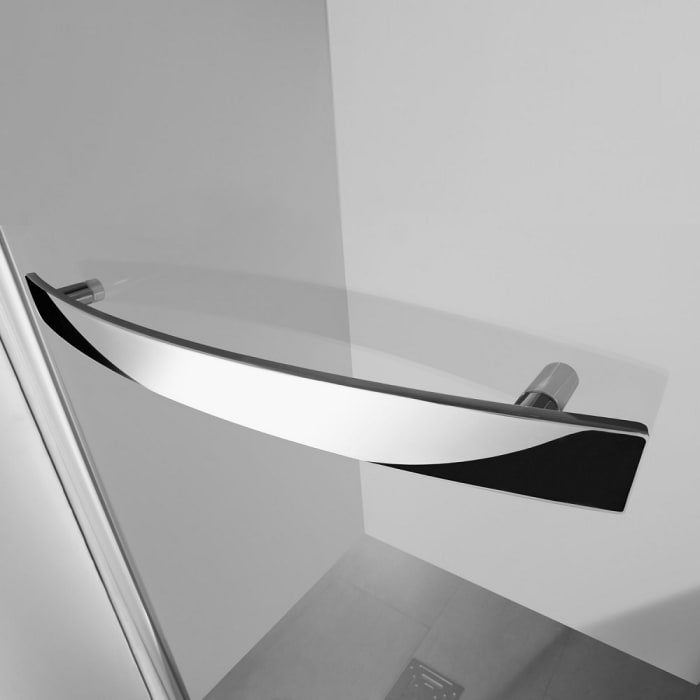 Breuer ELANA 6 Drehtür DT für Nische 90 x 200 cm mit Bogengriff, Anschlag links mit CER+ Beschichtung