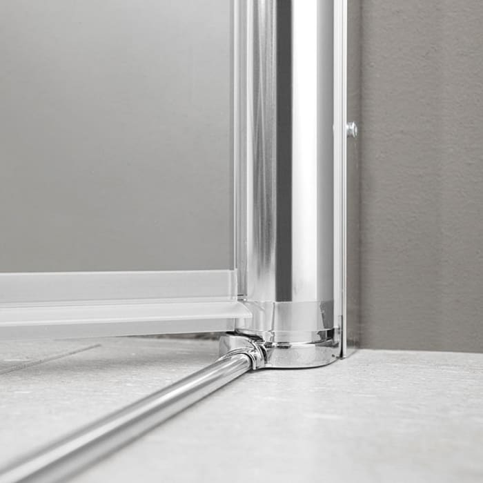 Breuer ELANA 6 Drehtür mit Bogengriff für Seitenwand mit Festteil 120 cm, Anschlag links