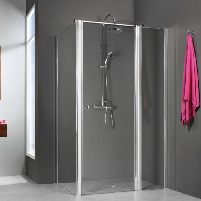 Breuer ELANA 6 Drehtür für Seitenwand mit Festteil 90 cm, Anschlag rechts