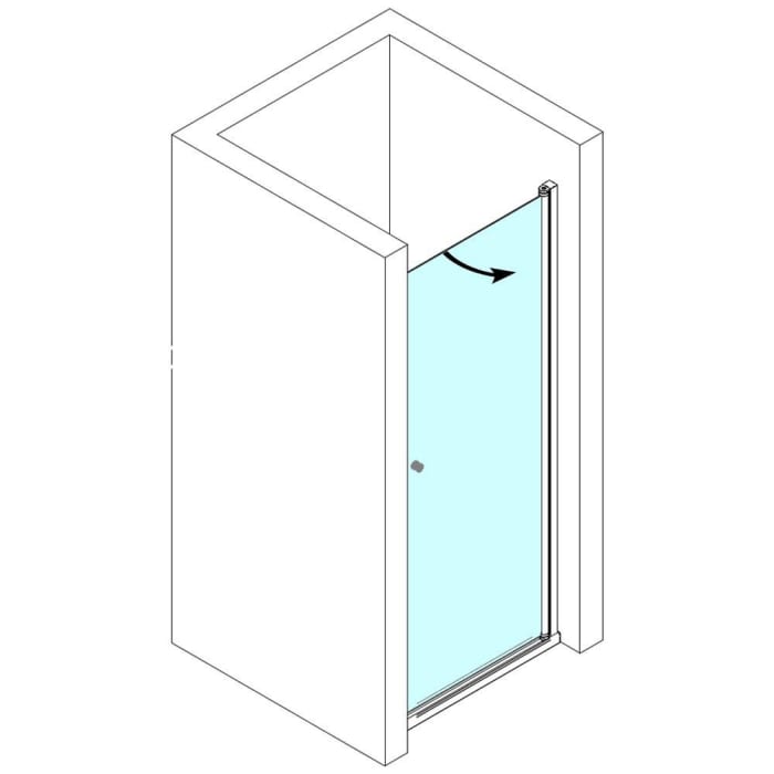 Breuer ELANA 6 Drehtür DT für Nische Sondermaß, Anschlag rechts