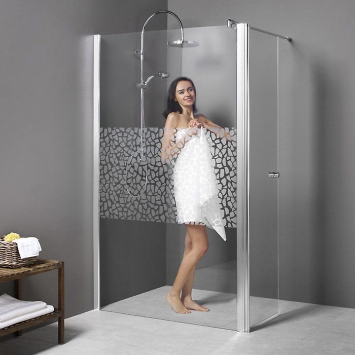 Breuer Entra Walk In Seitenwand mit beweglichem Seitenteil über Eck 120 cm, Anschlag links mit CER+ Beschichtung