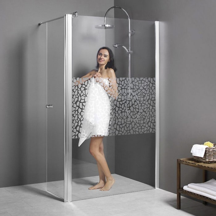 Breuer Entra Walk In Seitenwand mit beweglichem Seitenteil über Eck Sondermaß, Anschlag rechts