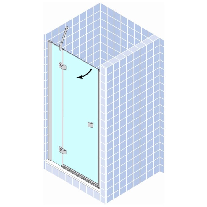 Breuer Espira Drehtür für Nische DTN 80 x 195 cm, Anschlag links