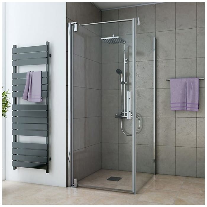 Breuer Europa Design Drehtür für Seitenwand 90 cm, Anschlag links mit CER+ Beschichtung