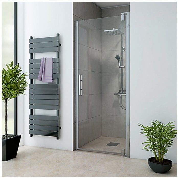 Breuer Europa Design Drehtür für Nische 80 cm, Anschlag rechts mit CER+ Beschichtung